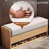 Entryway Shoe Storage Bench with Drawers, Orange view 4