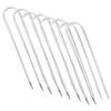 U-Shaped Steel Ground Anchors, Silver, for Garden Soil view 1