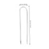 U-Shaped Steel Ground Anchors, Silver, for Garden Soil view 2
