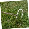 U-Shaped Steel Ground Anchors, Silver, for Garden Soil view 3