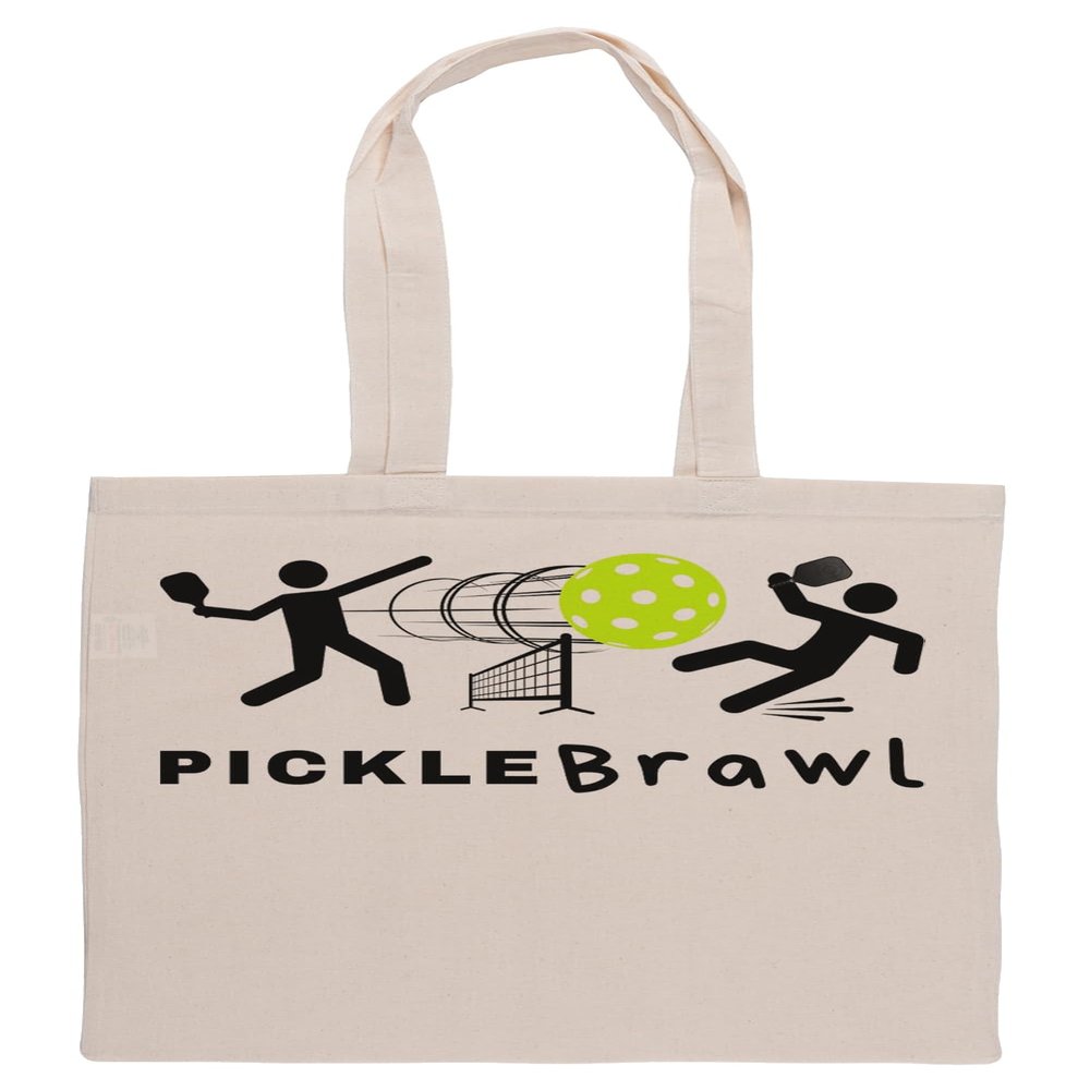 Funny Pickleball Graphic – Picklebrawl Beige Grocery Shopping Bag