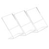 JEWEDECO Transparent Acrylic Presentation Stands, 3-Piece Set, L-Shaped Tabletop Stands for Flyers and Papers view 1