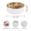 Empty Portable Cushion Compact, Tropical Palm Flower Print, Refillable Foundation Case with Puff and Mirror view 2