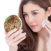Empty Portable Cushion Compact, Tropical Palm Flower Print, Refillable Foundation Case with Puff and Mirror view 3