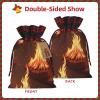 Christmas Gift Bags with Handles, Fire-Print Pattern view 3