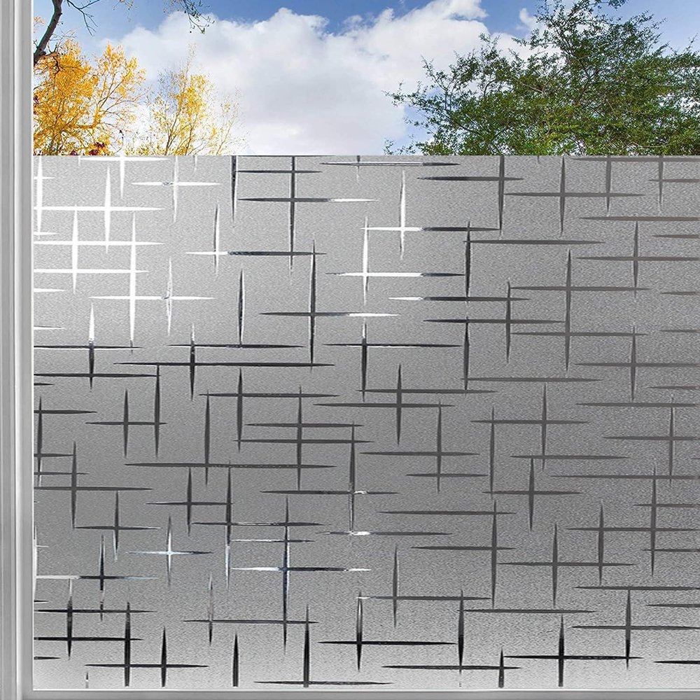 Frosted Window Privacy Film 60 x 540 cm, Static Cling, No Adhesive, Reusable, Doji