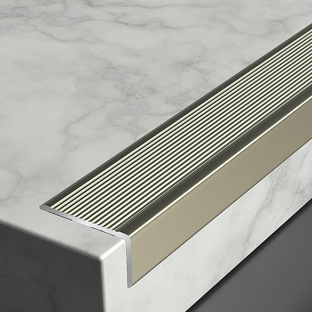 FORRTY Aluminum L-Shaped Non-Slip Stair Edge Protector