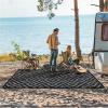 1-Piece Outdoor Rug with Simple Geometric Pattern, Gray, 800 x 1200 mm view 3