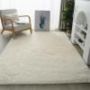 Highdi Soft Shaggy Area Rug, Beige, 40 x 60 cm view 1