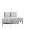 Kaiser Möbel MOOKA 4-in-1 Modular Corduroy Sleeper Sectional, Light Gray, Left-Facing view 2
