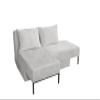 Kaiser Möbel MOOKA 4-in-1 Modular Corduroy Sleeper Sectional, Light Gray, Left-Facing view 3