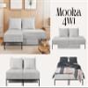 Kaiser Möbel MOOKA 4-in-1 Modular Corduroy Sleeper Sectional, Light Gray, Left-Facing view 4