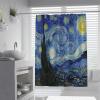 SHUODAOCO Abstract Vintage Fabric Shower Curtain Set, 180 W x 240 L cm view 1