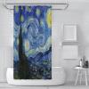 SHUODAOCO Abstract Vintage Fabric Shower Curtain Set, 180 W x 240 L cm view 2
