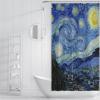 SHUODAOCO Abstract Vintage Fabric Shower Curtain Set, 180 W x 240 L cm view 3