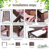 Rustic Wooden Privacy Fence Panel for Outdoor Air Conditioners, Covers and Plant Stands, 85 x 35 x 75 cm view 4