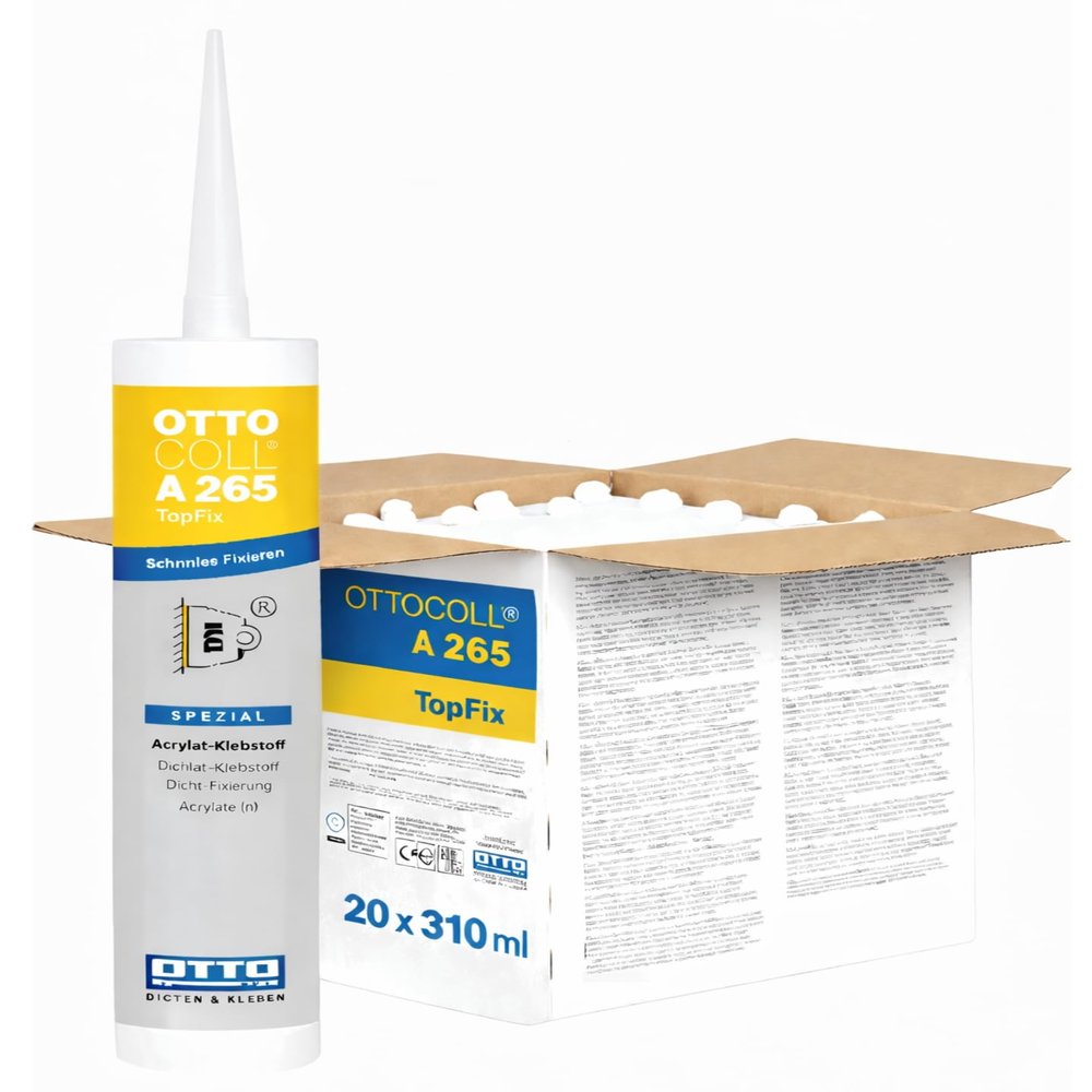 OTTOCOLL A 265 TopFix, 20 x 310 ml, Pearl White Fixing Adhesive