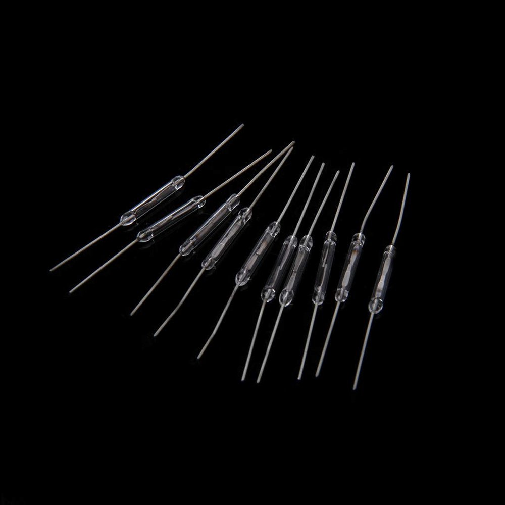 DIIOOMIEEU Magnetic Reed Switches, 14 x 2 mm, Normally Open, 10-Pack