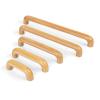KOVNISE Solid Beech Wood Cabinet Handles, Natural Wood Color, Simple Style, 2-Pack, 128 mm view 1