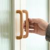 KOVNISE Solid Beech Wood Cabinet Handles, Natural Wood Color, Simple Style, 2-Pack, 128 mm view 4