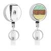 Music Retractable Keychain Badge Reel with Carabiner, 5.5 x 4 cm Holder view 1