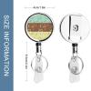 Music Retractable Keychain Badge Reel with Carabiner, 5.5 x 4 cm Holder view 2