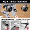 Fcenghox Gaming Chair Mat 110 x 130 cm, Scratch-Resistant Floor Protector for Hardwood Floors and Carpets view 4