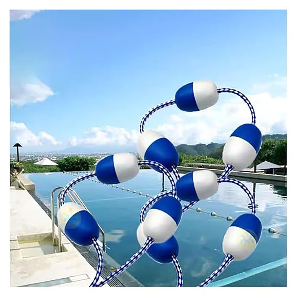 Pool Safety Rope Set, 16 m, Floating Barrier for Shallow and Deep Pools
