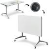 DRFGNF Large Modular Conference Table with Quiet Casters, Modern Executive Desk and Mobile Home-Office Computer Table view 1