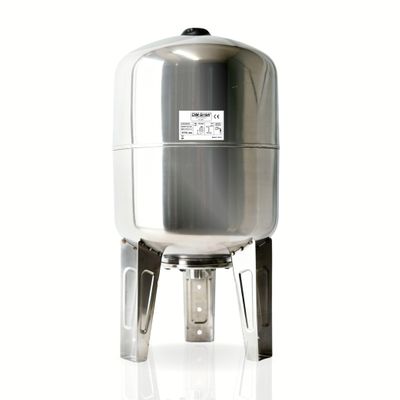 CHM GmbH 50 L Vertical Stainless Steel Diaphragm Pressure Tank, Max. 8 Bar