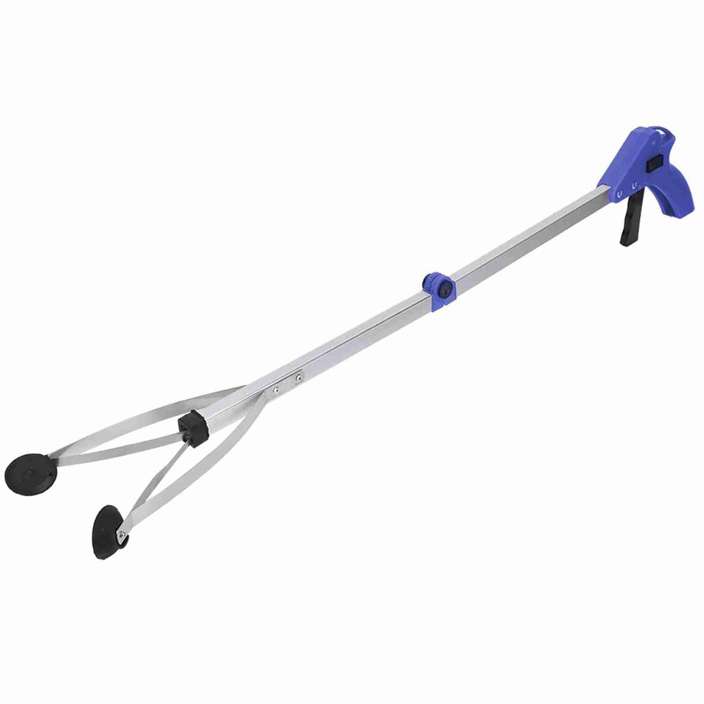 HAOHIZE Grabber Reacher Tool, 31.5-Inch Folding Pickup Tool, Lightweight Litter Grabber for Seniors (Blue Handle)