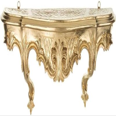 Pintici Wall Shelf Wall Mirror Console Wall Console (Gold)