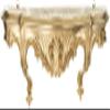 Pintici Wall Shelf Wall Mirror Console Wall Console (Gold) view 1