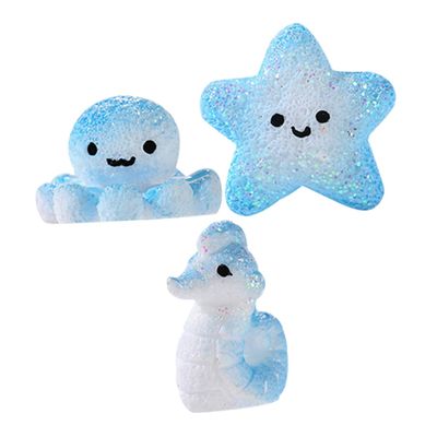 VICASKY 3-Piece Miniature Octopus Figures, High-Quality Resin Sea Life Decor for Garden, Office, or Home