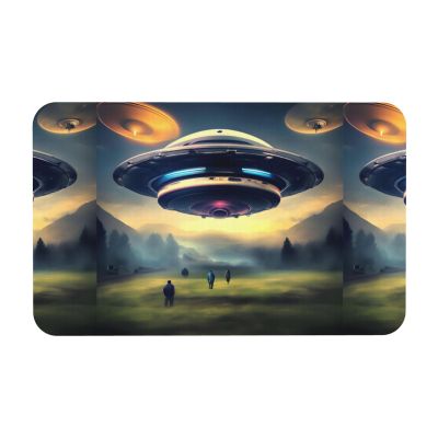 PHAYAH Airship Landing Bath Mat, 20 x 31 in, Absorbent, Thin Bathroom Rug