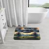 PHAYAH Airship Landing Bath Mat, 20 x 31 in, Absorbent, Thin Bathroom Rug view 4