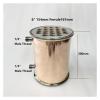 6 in (154 mm) Ferrule, 167 mm Copper Reflux Condenser with 1/2 in Male Thread, 200 mm Length for Homebrewing Beer view 2