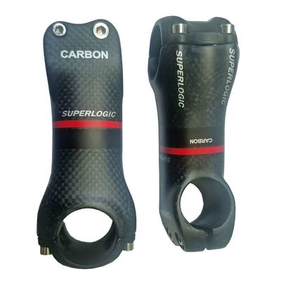 ZHANGSHUMIN Bicycle Stem, 1 Piece, 3K Matte Full Carbon Fiber, 6/17-Degree Angle, 70–130 mm (17°/110 mm)