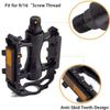 WANGSHAOWEI Mountain Bike Pedals, 9/16-Inch Boron Steel Spindle, Reflector-Compatible, Non-Slip, Lightweight, for Road Bikes, BMX, and MTB (Sliver) view 4