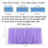 Tulle Table Skirt with LED Lights, Ruffled Tutu Design, Purple, 9 ft (2.75 x 0.77 m) view 4