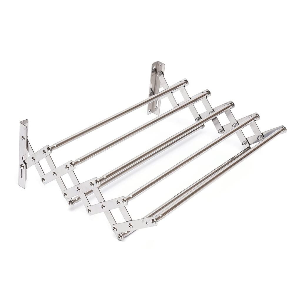 JDBDU Foldable Retractable Wall-Mounted Clothes Drying Rack