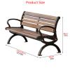 Lhyangroupao Metal Garden Bench, 2-Seater, Aluminum Alloy, L-Shaped Bracket, 150 cm view 2