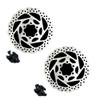 DONGLING Bicycle Brake Rotor, Sweep Disc MTB Brake Rotor, 140 mm, 2-Piece Set with 12 Screws view 1