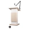 Modern Portable Floor Lectern with Tilting Tabletop view 1