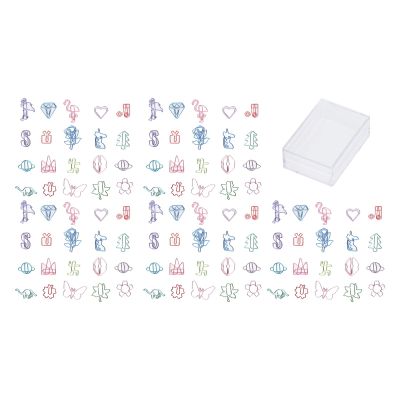 100 Decorative Metal Paper Clips for Office, School, Students, and Gifts