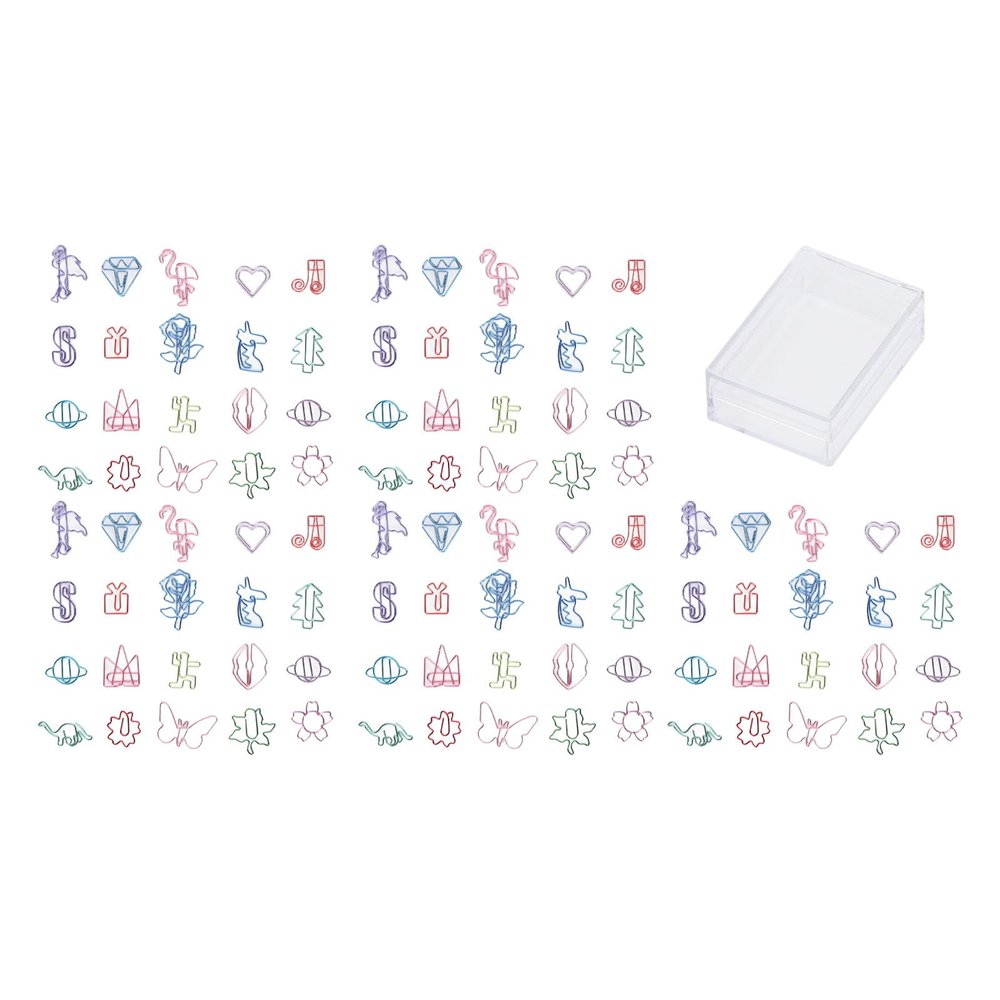 100 Decorative Metal Paper Clips for Office, School, Students, and Gifts