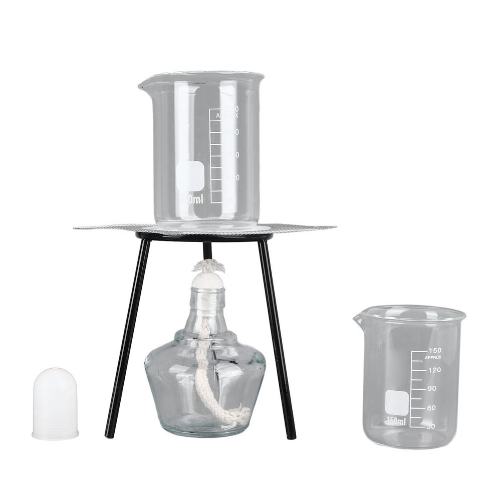 Laboratory Experiment Burner Set with Thickened, Non-Slip Burner Bottles and Metal Stand
