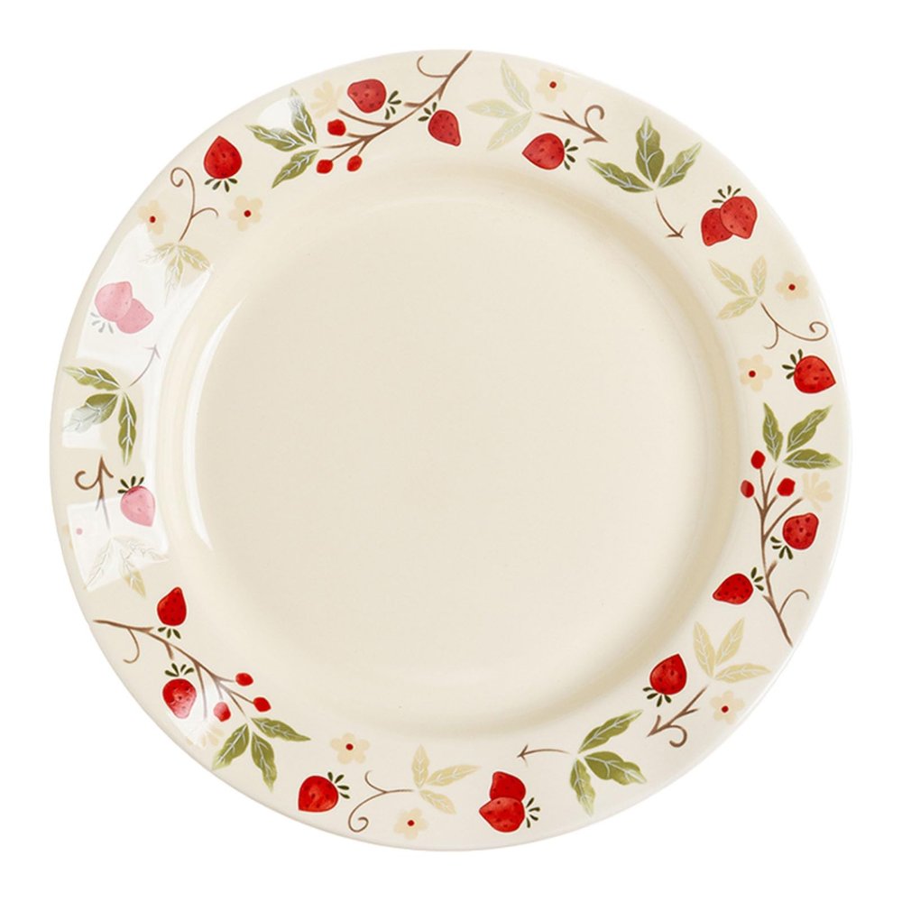 Nzzkoides Creative Ceramic Dinner Plate, 9-Inch Round Floral Plate