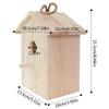 shenruifa Outdoor Bird Feeder Station, Hanging Wooden Birdhouse with Window Suction Cups, for Family Entertainment (A) view 3
