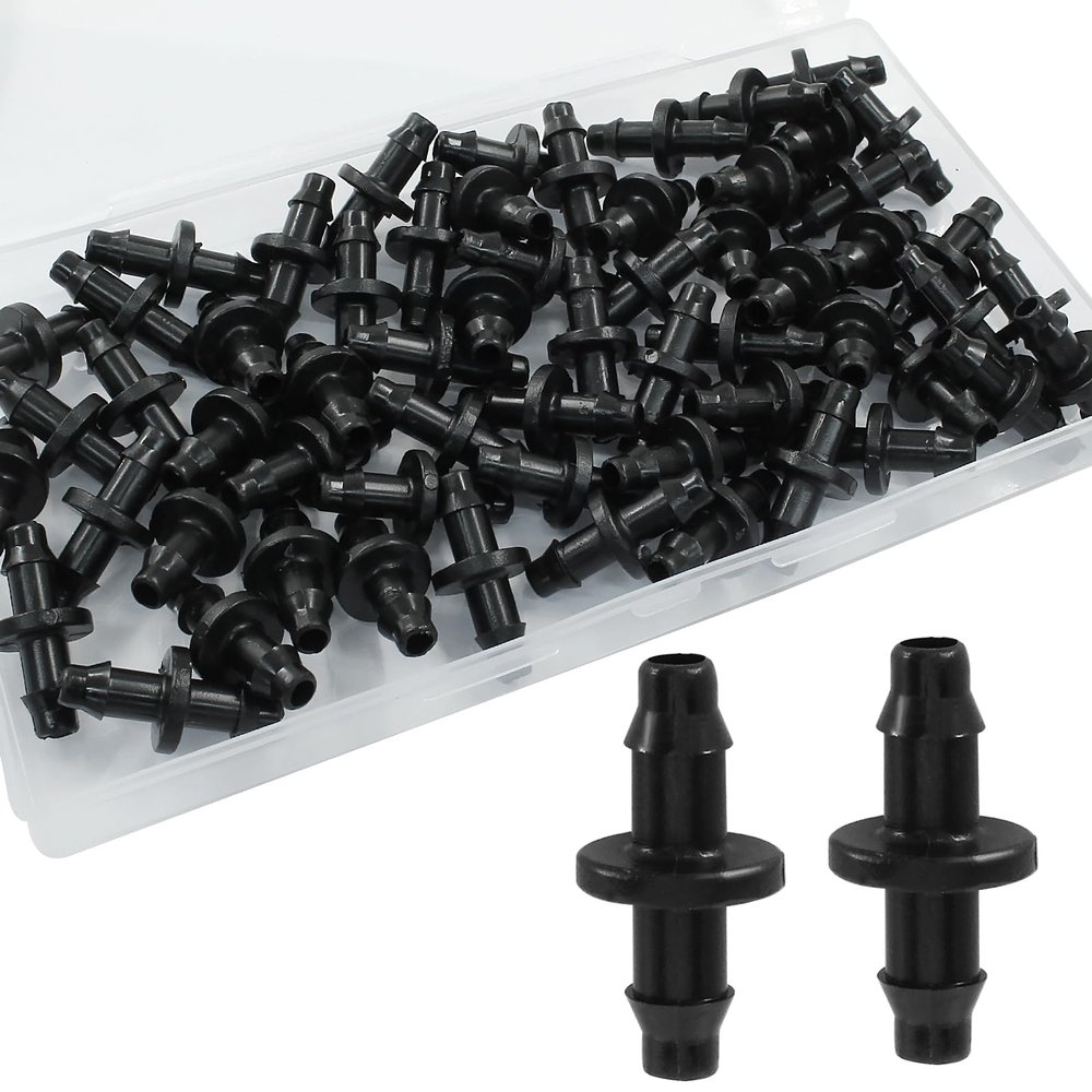 LifCratms 60-Piece Barbed Couplings for 6.35 mm Drip Tubing